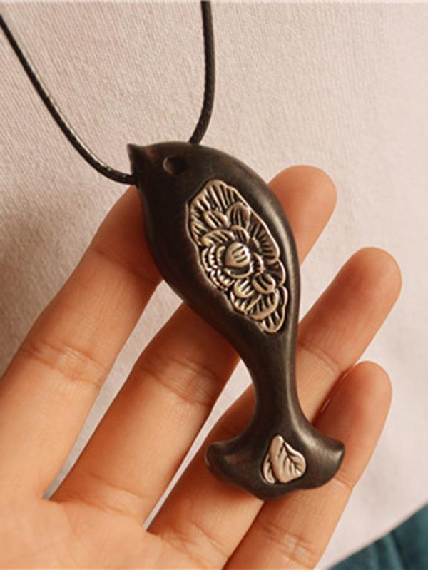 Vintage Fish Pattern Necklace