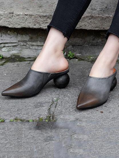Pointed Special Heel Mules&Slides