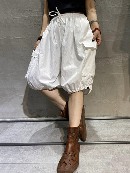 Casual Solid Color Harem Knickerbockers Shorts