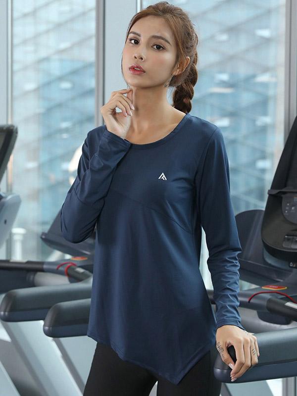 Solid Long Sleeveless Cropped Yoga Tops