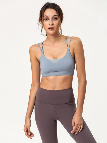 Spaghetti-neck Padded Sports Bras
