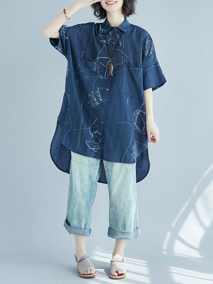 Loose Cropped Polo Shirt