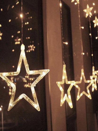 Christmas New Year or Party Star Decoration Lighting Garland