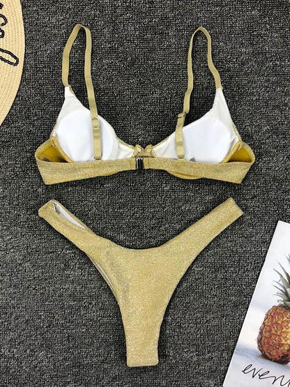 Sexy Flashy Fabrics Bikini