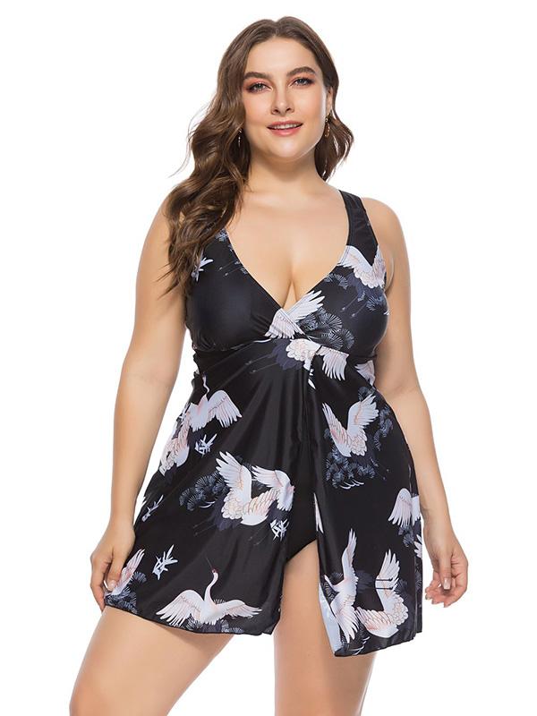 Printed Plus Size Tankinis Swimwear
