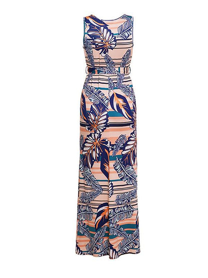 Ethnic Style Sleeveless V-neck Maxi Dress