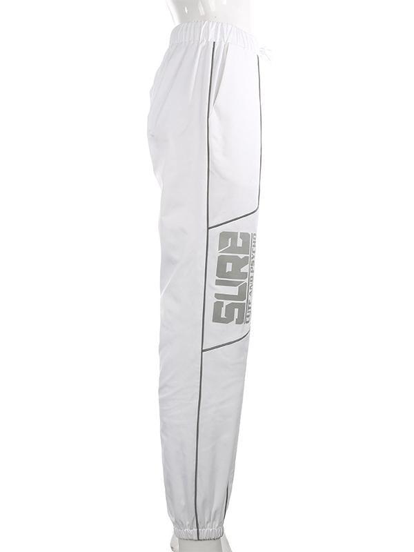 Fashion Letters Print Harem Casual Pants