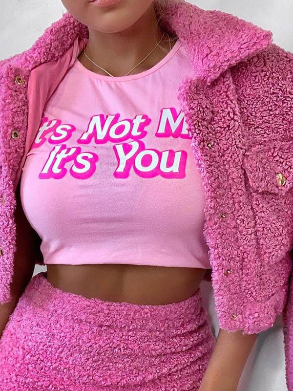 Pink Half Sleeve T-Shirts Tops