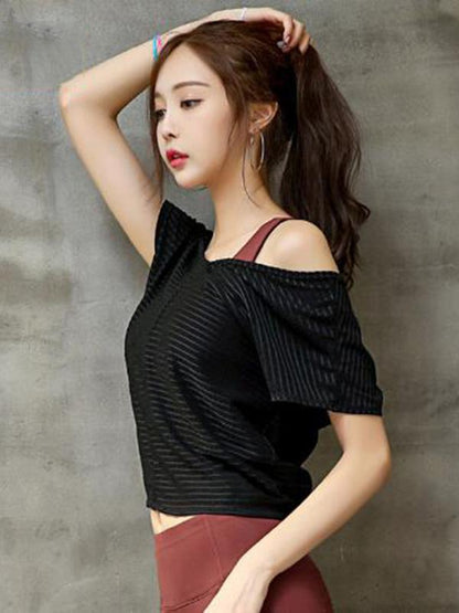 Short Sleeve V-neck Yoga Tees