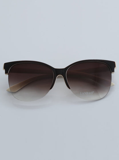 Retro Fashion Half Frame Sunglasses