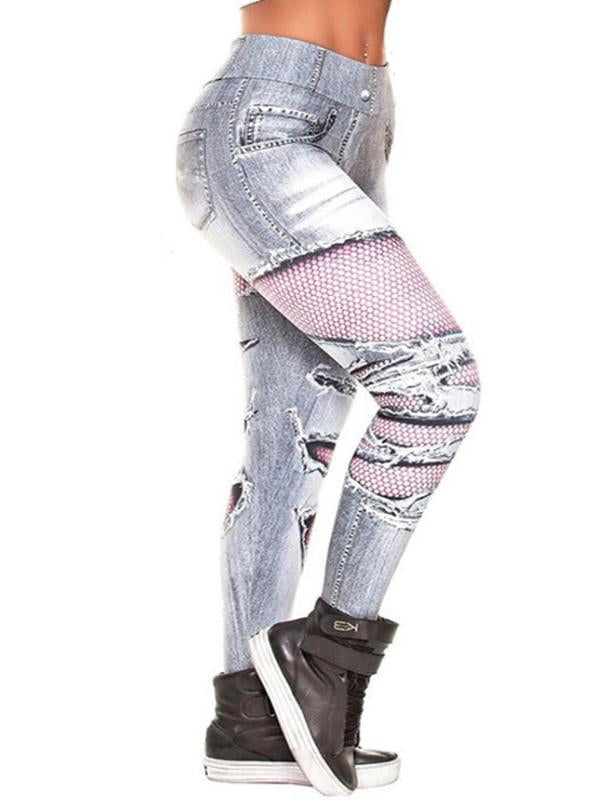 Printed Imitation Cowboy Leggings
