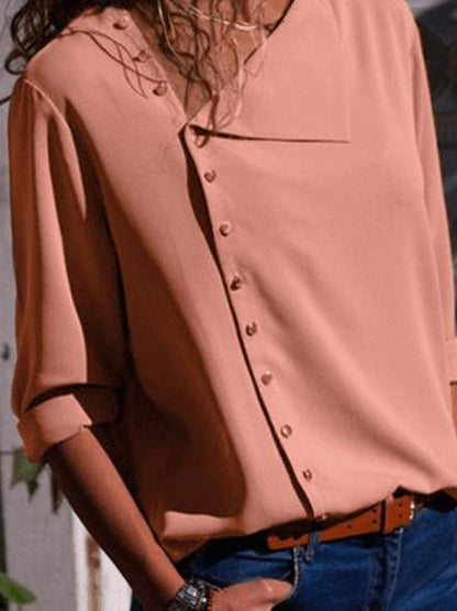 Fashion Cropped Skew Collar T-shirt