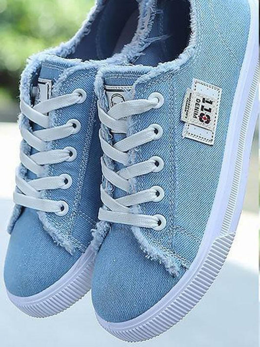 Solid Canvas Sneaker Casual Shoes