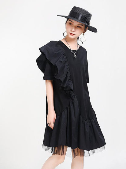 Original Split-Joint Falbala Gauze Dress