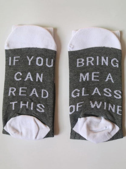 Usual  Alphabet Middle-tube Socks