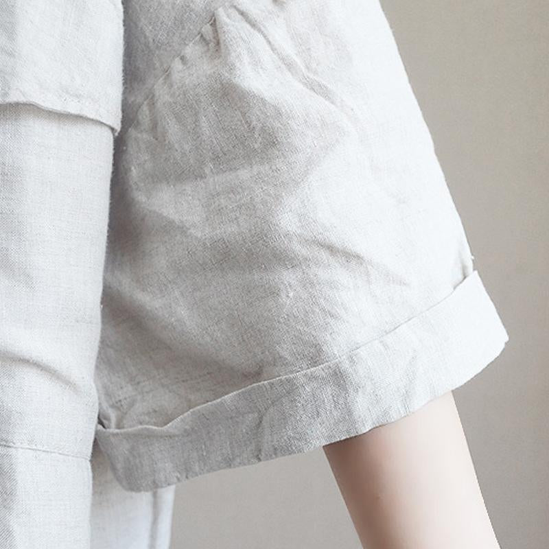 Casual Loose Letter Embroidery Midi Shirt Dress