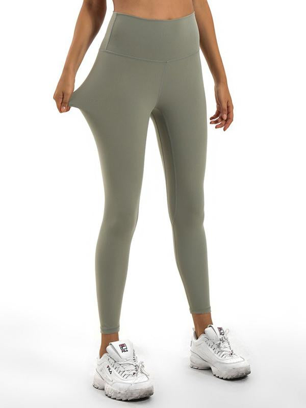 Wrap Solid High Waist Elastic Force Sports Leggings