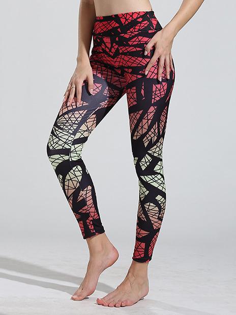Printed Multi Color Sport Leggings