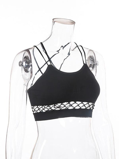 Stitching Gridding Sports Bras