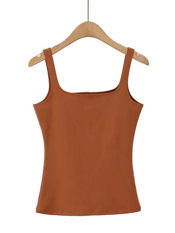 Sexy Solid Wrap Spaghetti-Neck Vest Top