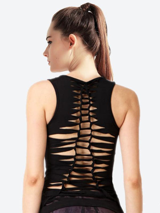 Black Sports Crop Tee