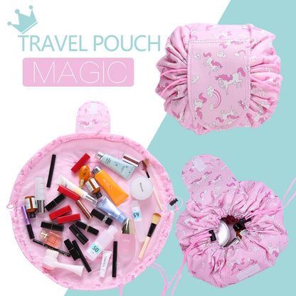 Portable Drawstring Cosmetic Bag Travel Makeup Pouch Toiletry Bag