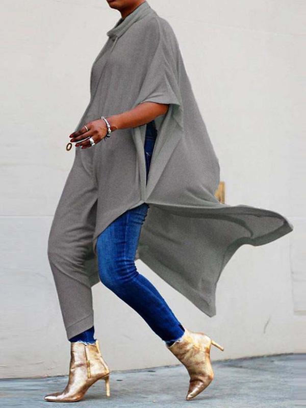 Fashion 2 Colors Batwing Sleeves Blouses&shirts Tops