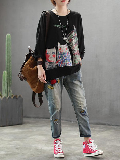 Loose Printed Comfortable Blouse