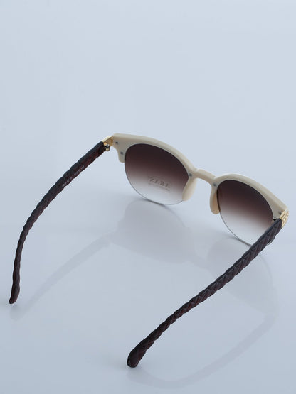 Retro Polarized Sunglasses Classic Half Frame Semi-Rimless
