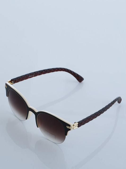 Retro Polarized Sunglasses Classic Half Frame Semi-Rimless