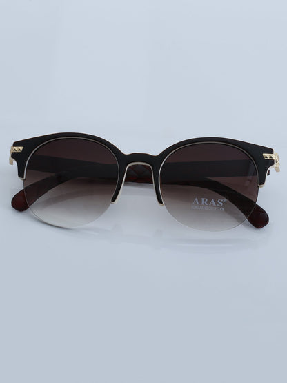 Retro Polarized Sunglasses Classic Half Frame Semi-Rimless