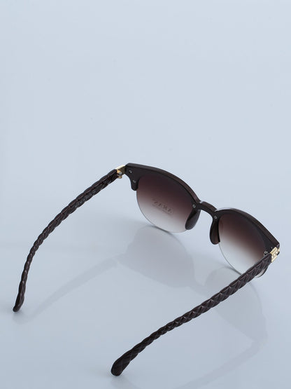 Retro Polarized Sunglasses Classic Half Frame Semi-Rimless