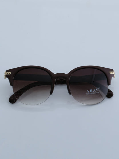 Retro Polarized Sunglasses Classic Half Frame Semi-Rimless
