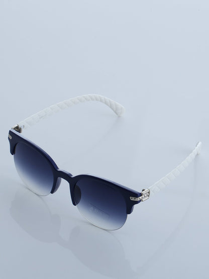 Retro Polarized Sunglasses Classic Half Frame Semi-Rimless