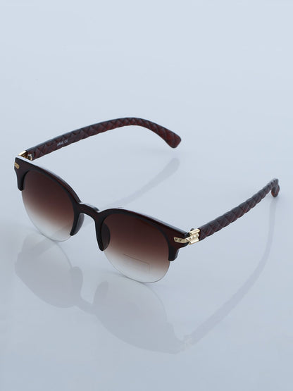 Retro Polarized Sunglasses Classic Half Frame Semi-Rimless