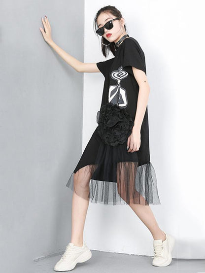 Casual Cropped Split-joint Dress