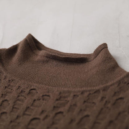 Buykud Casual Spliced Pure Color Comfortable Sweater