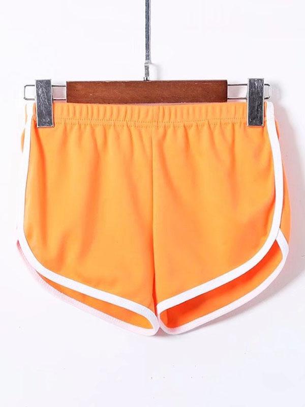 Contrast Color Printed Wrap Sports Shorts