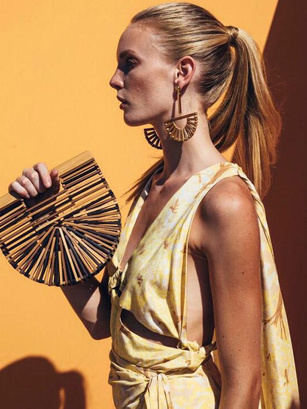 Vintage Wooden Earrings Accessories