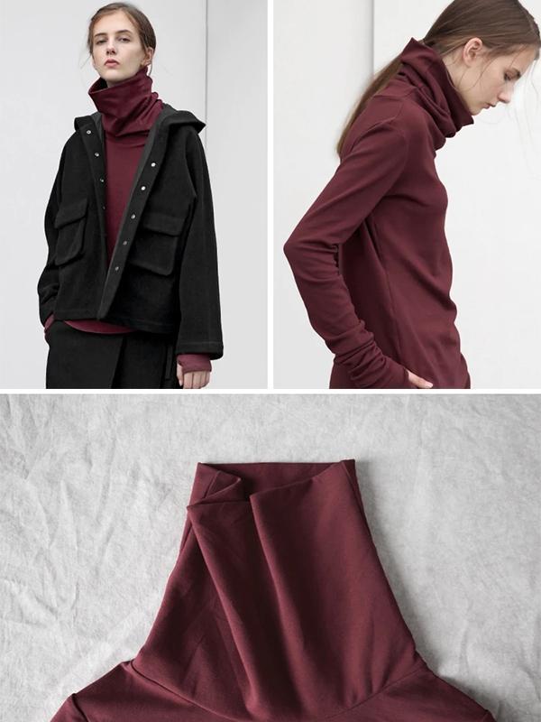 Autumn Winter Turtleneck Comfortable Plus Velvet Blouse