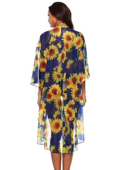 Fashion Flared Sleeves Cover-Up
