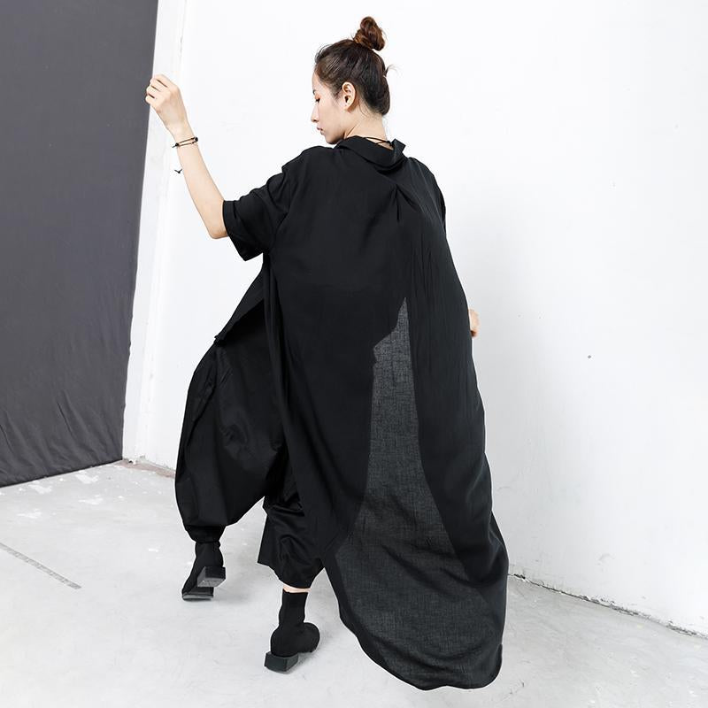 Double Layer Solid Color Personality Shirt