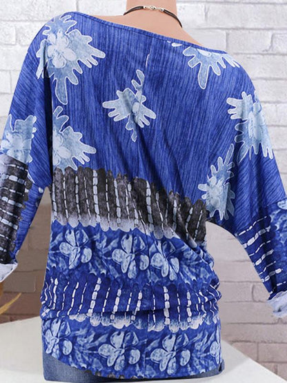Comfortable Loose flower printed tops