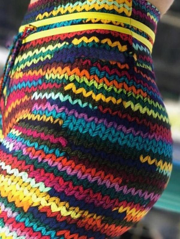 Wool Knitting Printed Yoga&Gym Leggings