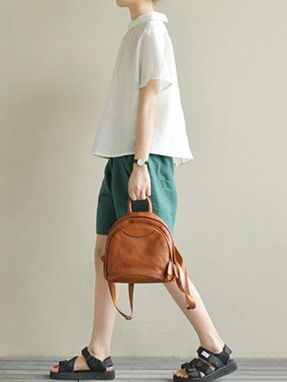 Leisure Solid Lapel Shirt Blouse Tops