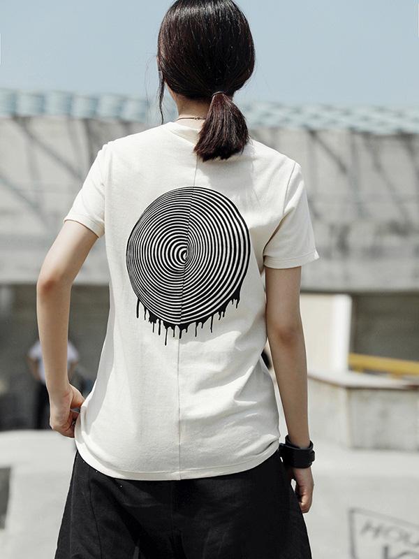 Comfortable Cotton Back Designed T-shirt