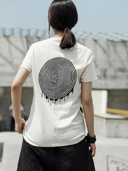 Comfortable Cotton Back Designed T-shirt