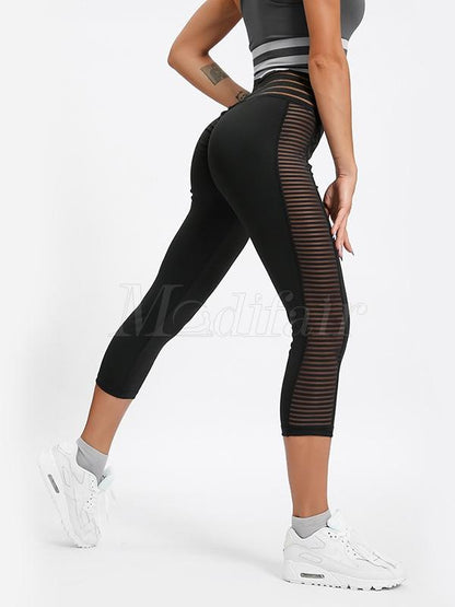 Side Fish Shredding Mesh Leggings
