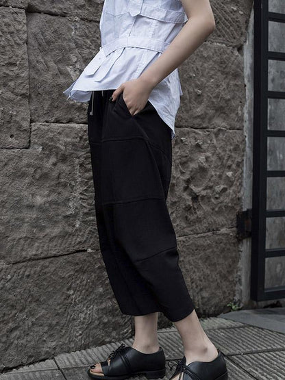 Loose Cotton Split-joint Pants