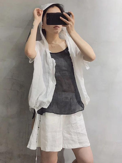 Summer Light High-low Solid Sun-protection Outwears